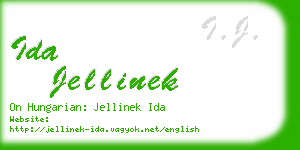 ida jellinek business card